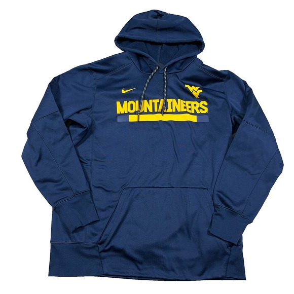 Nike Other - West Virginia Mountaineers Hoodie Men Large Blue Nike Dri Fit WVU Sweatshirt A99